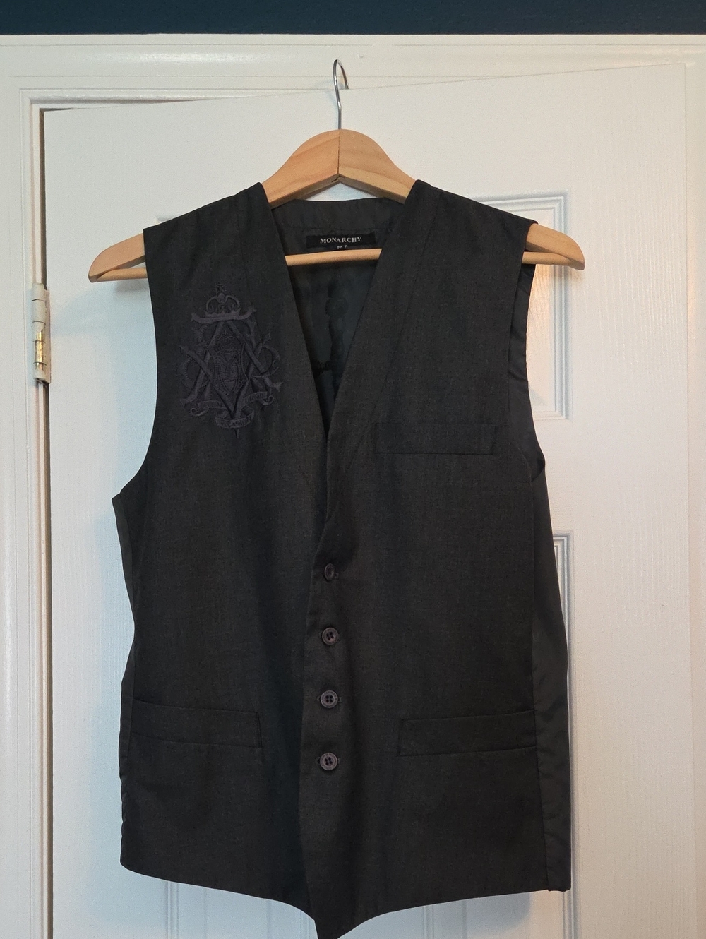 Monarch Charcoal Gray Men's Dress Vest